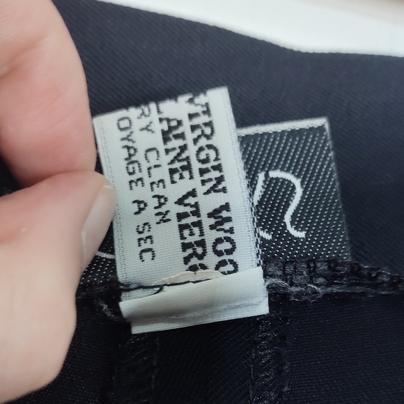 Vintage Wool Pants with "Leather" trim - Picture 10 of 12